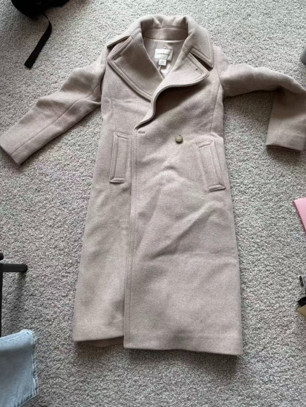 club monaco women coat pink size xs
